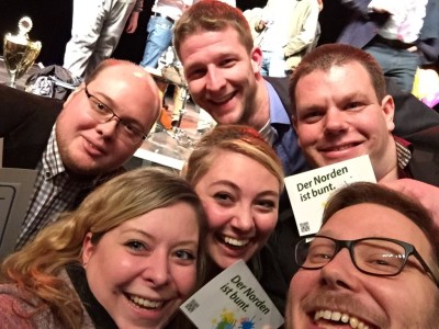 Hier die Gewinner stellvertretend für die Landesverbände v.l.: Sebastian Jakobs (WLL), Janina Bauke (NLJ), Isabell-Marie Cyrener (WLL), Tobias Schröder (NLJ), Alexander Hedder (NLJ) und Dennis Welpelo (WLL) Bild: NLJ Bauke
