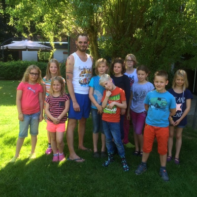 Unser Betreuer André wurde von den Kinder gestylt!