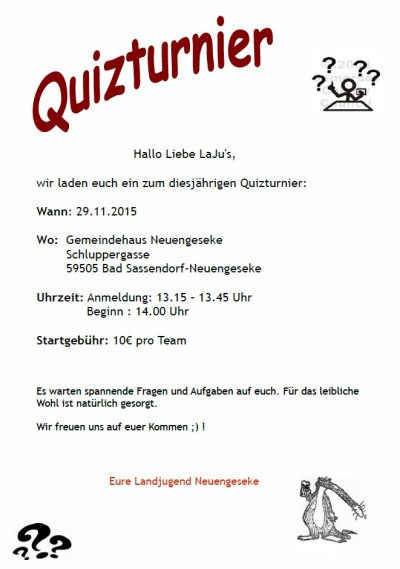 Quizturnier LJ Neuengeseke