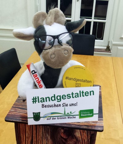 (Foto: V. Weber) Wilma freut sich schon auf den Landjugend-Stand auf der IGW in Halle 3.2 in Berlin!