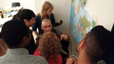 (Foto: WLL/Welpelo) Die Weltkarte neu kennenlernen mit Gesichtern und Geschichten dazu.