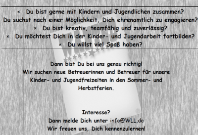 (Bild: WLL/Trepte) Betreuer_innensuche