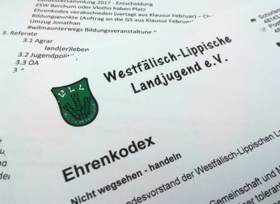 (Foto: WLL/Weber) Ehrenkodex der WLL: Nicht wegsehen - handeln