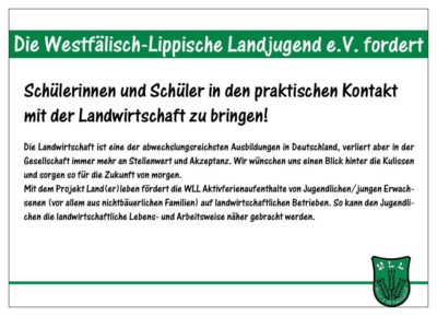 (Bild: WLL/Berkhoff) Wahlforderung 13/15 Landerleben