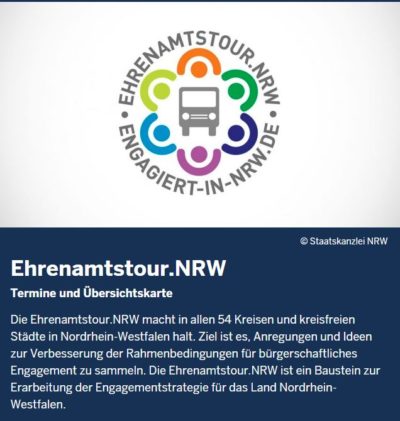 (Bild: Screenshot: www.engagiert-in-nrw.de/ehrenamtstournrw) Ehrenamtstour NRW
