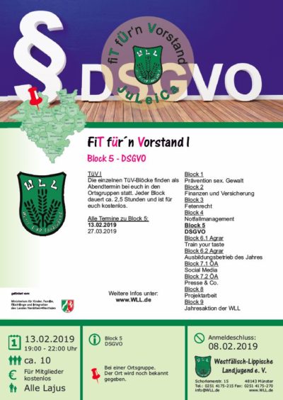 (Bild: WLL) 2019 TüV I DSGVO Februar