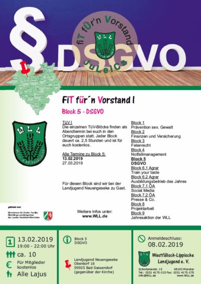(Bild: WLL) 2019 TüV I DSGVO Februar