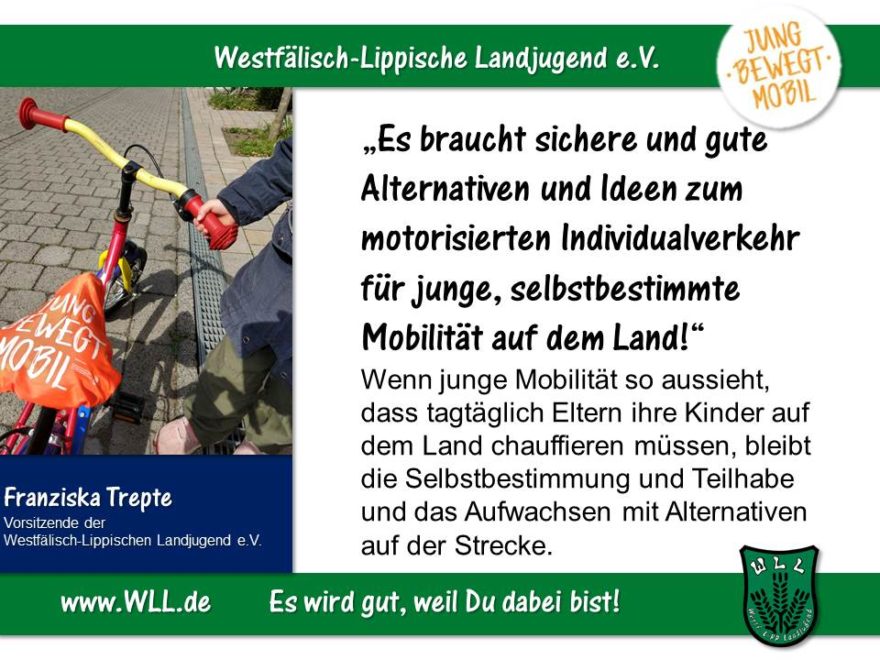 (Bild: WLL) Wege breiten! Jugendgerechter Ausbau der mobilen Infrastruktur in NRW!