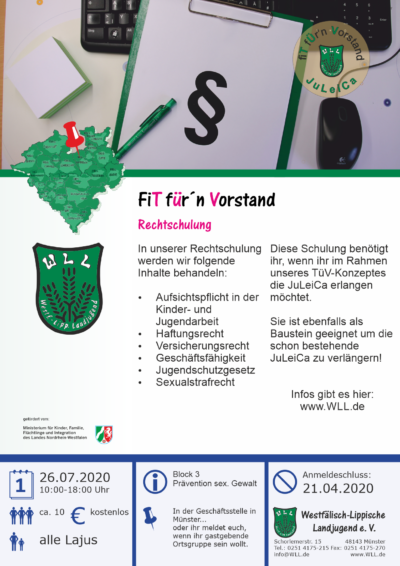 (Bild: WLL) 2020 TüV FiT für´n Vorstand I - Rechtschulung